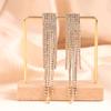 S925 Silver Needle Classic Shiny  Earrings Ladies Exaggerated Long