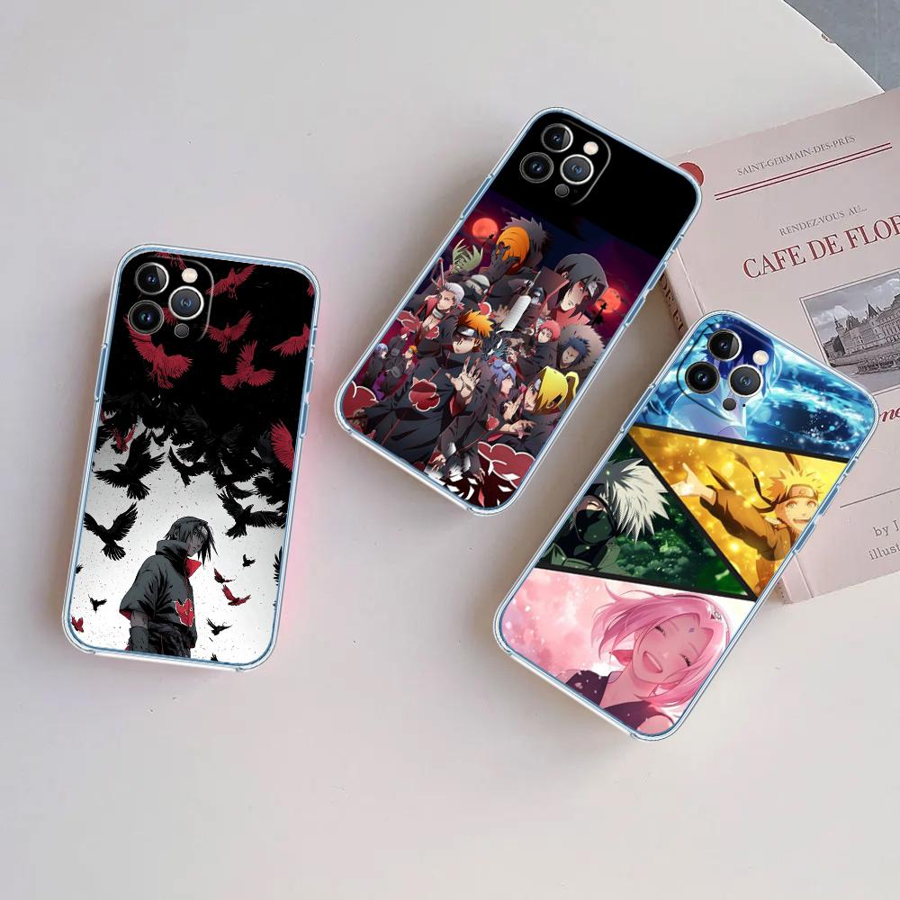 PP46 Naruto Akatsuki Soft Shell Transparent Phone Case for Samsung Galaxy A04 A04S A14 A23 A34 A54 M23 M33 M52 M53