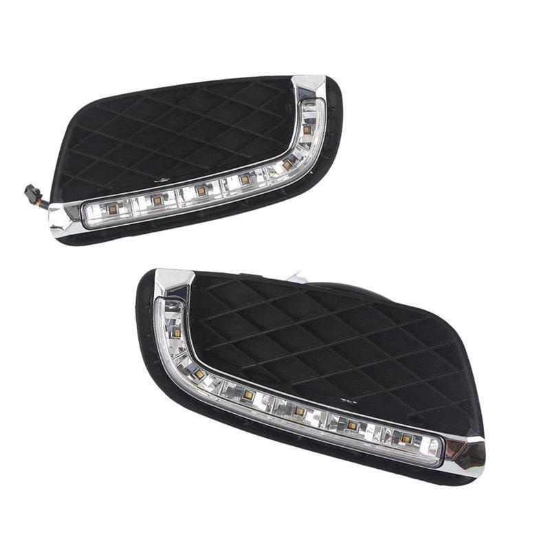 LED Daylight DRL Fog Light Two-Colors For Mercedes Benz Smart Fortwo 2008-2011 Car Accessories