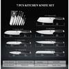 WILDMOK 7 Piece Chef Knife Set High Quality Stainless Steel Kitchen Knife Set