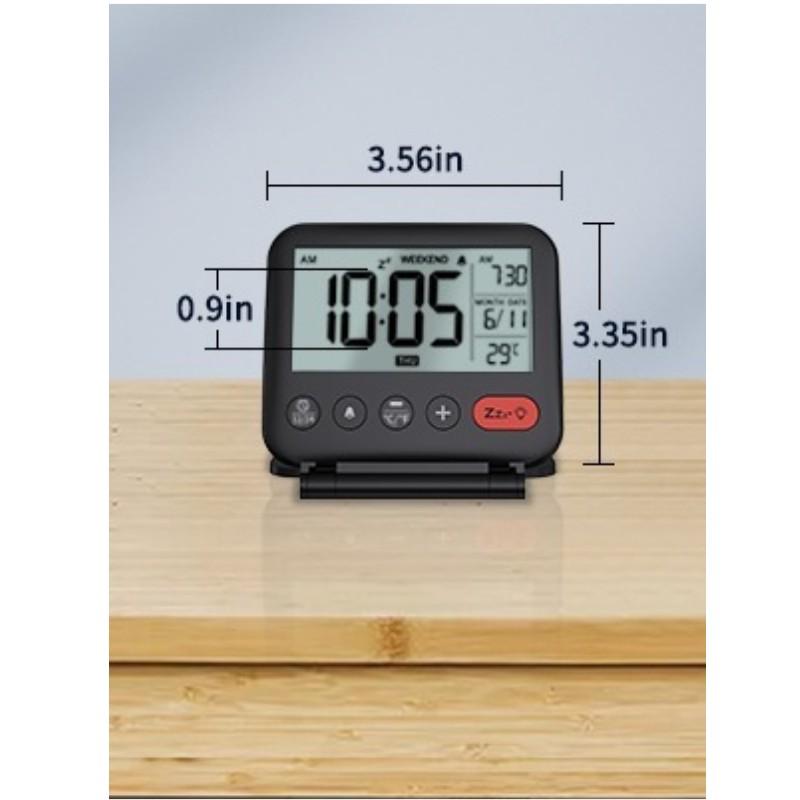 Neue Reise Camping Uhr Abdeckung Schreibtisch Digital LCD Thermometer Kalender Uhr Reise Wecker Heim Desktop Uhr