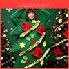 Christmas Tree Costume Set With Bow For Cosplay Holiday Parties