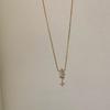 Minimalist zircon water drop pendant necklace female design neck chain commuter collarbone chain accessories