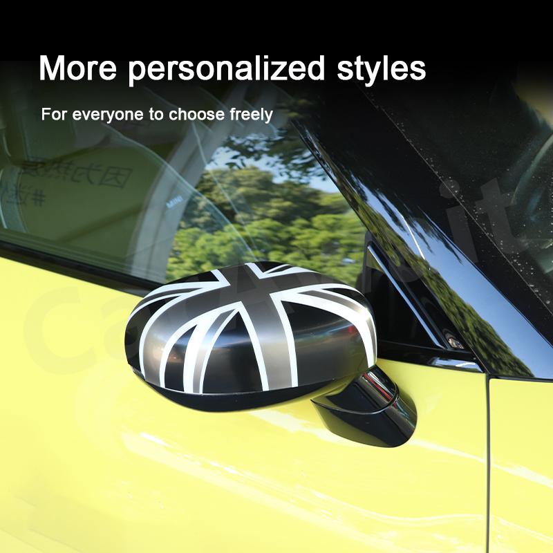 2PCS For MINI Cooper F65 F66 F67 U25 Countryman 2024 2025 Car Rear View Mirror Covers For Mini Exterior Decoration Accessories