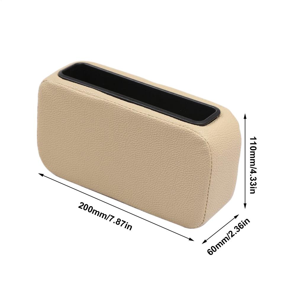 

Car Door Side Storage Box Car Interior Door Side Box Leg Pad Vehicle Interior Organizer Tray Adhesive for Wallet Keys Phone вершковий