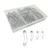 Secure Your Materials with 160pcs Stainless Steel Curved Safety Pins with Box