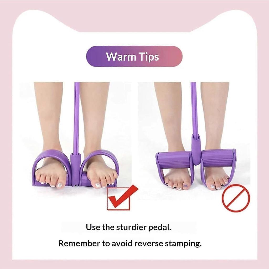 Pedal Resistance Band with Handle, 8 Tube Pedal Resistance Device for Home Workout, Foot-Based Pull Rope for Abdomen, Waist, Arm and Leg Training