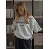 Hirsionsan Simpic Buchstaben bedrucktes T-Shirt Damen Sommer Neu Baumwolle Weich Kurzarm T-Shirts Damen Übergroß Higt Street Gothic Oberteile