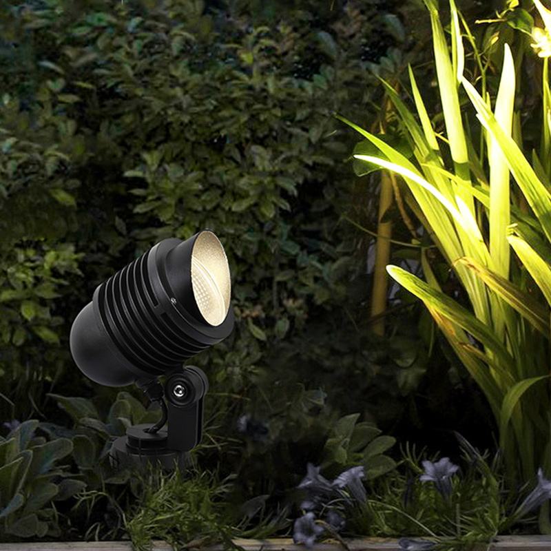 220V IP33 Waterproof 45 Beam Angle 3500K Warm White Aluminum LED Garden Spotlight for Outdoor Landscape Lighting Spike for