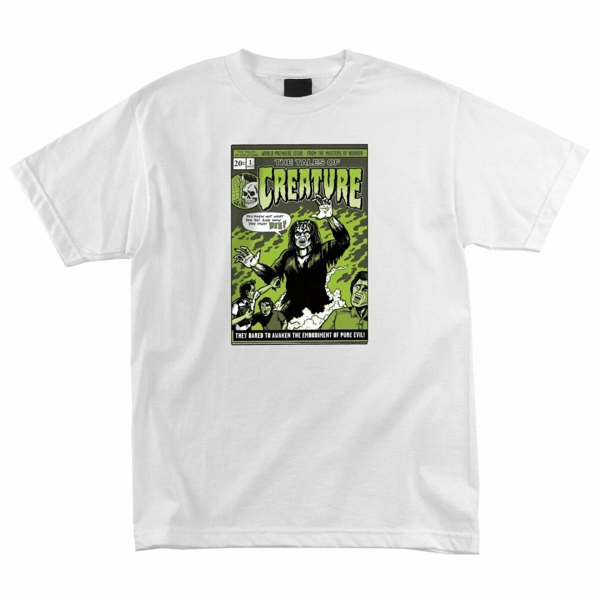 Creature COMIC BOOK Skateboard T Shirt WHITE XS