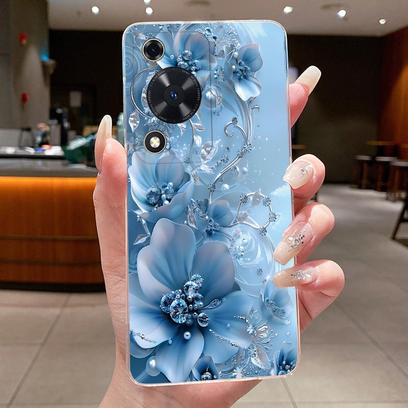For Huawei Nova Y63 Case NovaY63 Y 63 Phone Cover Clear Silicone Fashion Flower TPU Soft Cases for Huawei Nova Y72s Back Shells