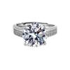 Cold wind super flash moissanite ring women's 925 silver Hong Kong style celebrity high-end fashion Valentine's Day simulation diamond ring