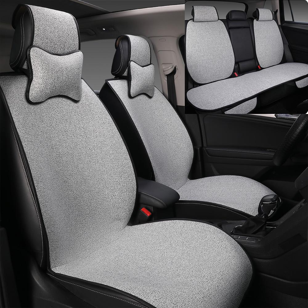 Universal Cotton Linen Car Seat Cushion for Buick Excelle, Regal, LaCrosse, Excelle GT, Encore - All Seasons.
