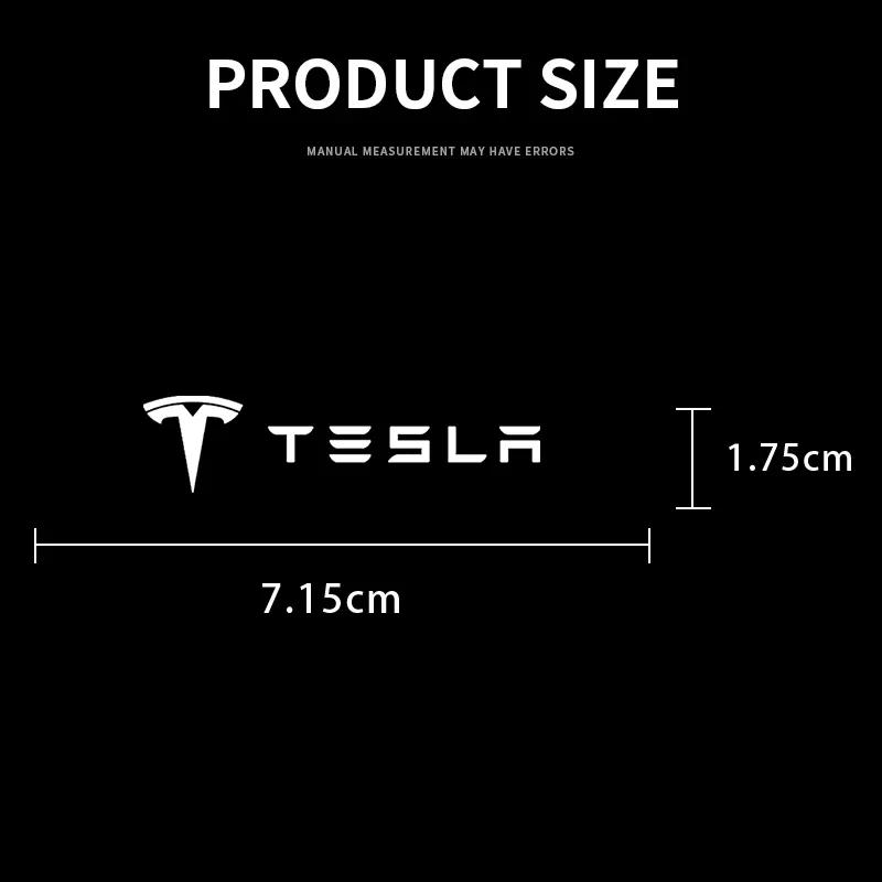 Adesivo de Carro Adesivos com Logo de Carro Tesla Lateral da Carroceria Para-lama Porta Janela Porta-malas Decalques Adesivos Decoração Exterior Para Tesla Modelo 3 Modelo S X
