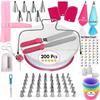 Nordic Baking Set: 137-Piece Home Cake Tools with Piping Bags, Stainless Steel Tips, and Turntable