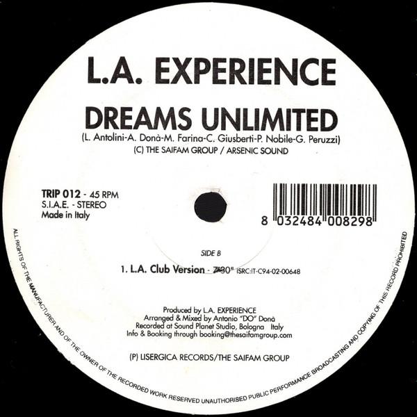 

12-дюймовая пластинка L. К. ОПЫТ Dreams Unlimited TRIP012 Lisergica Recor 2004 США Танцевальная Электроника Б/у