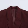 Kaslead New Women clothes Western Style Double Placket Loose Casual Blazer Outerwear 2010719