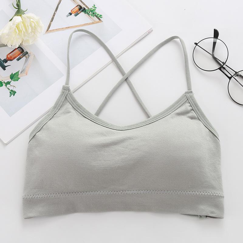 Summer Cross-Strap Backless Padded Tank Bralette