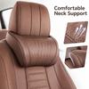 Car Headrest Neck, Leather Neck Support Cushion for Driving, Interior Accessories