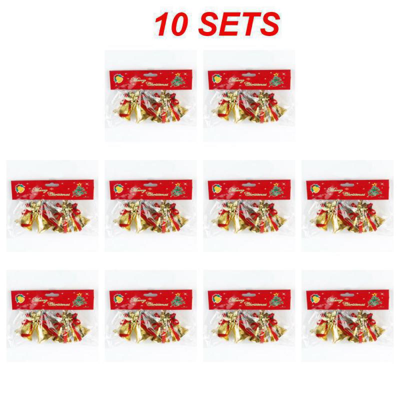 5/10SETS Christmas Mini Electroplated Bell Pendant Exquisite High Quality Christmas Tree Decorations Holiday Bell Decoration