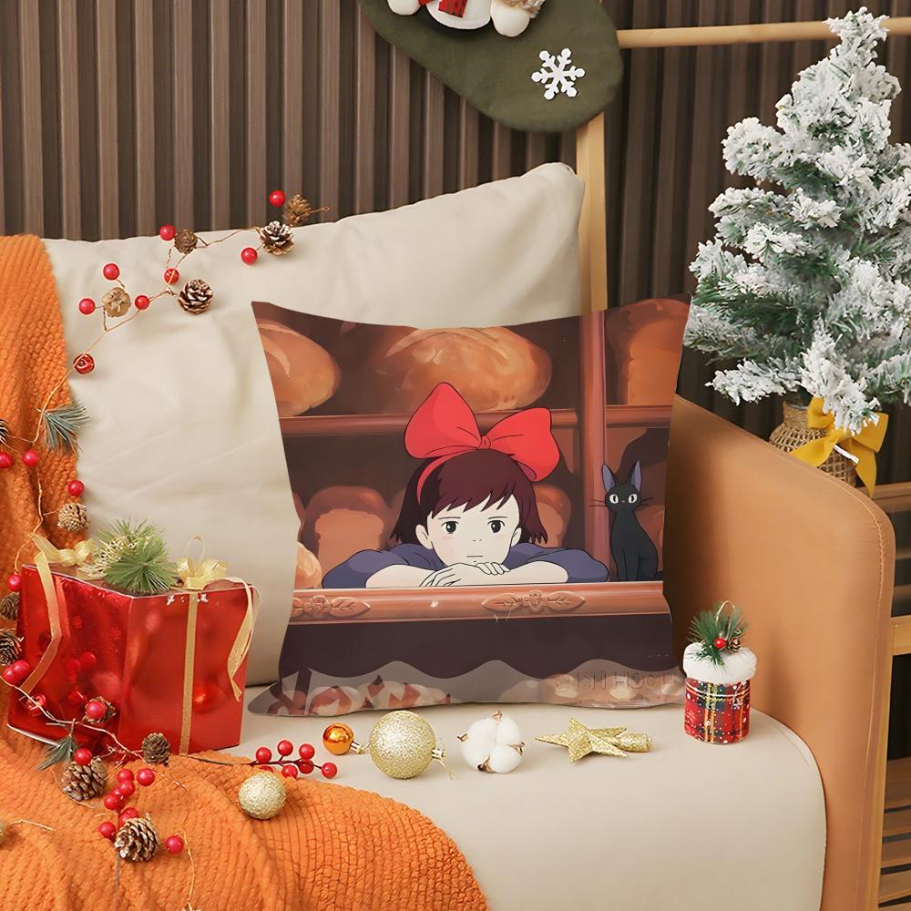 k-Kiki's Delivery Service Pillow Case Living Room Sofa Decorative Cushion Cover Simple Household Light Luxury Printed Pillow