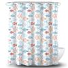 Karpfen Cartoon See Fische Duschvorhang Blau Vintage Fische Duschvorhänge Badezimmer Heimdekor Sets Polyester Stoff Mit Haken