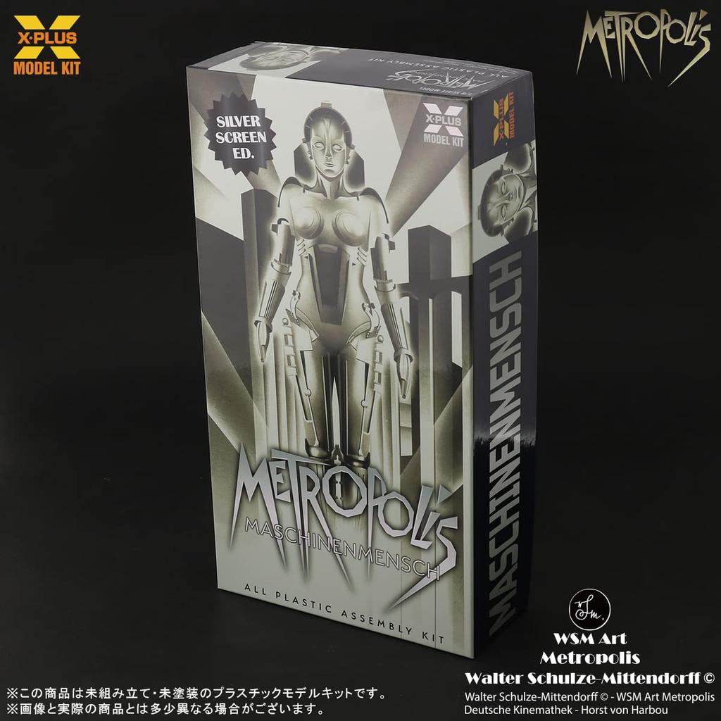 X PLUS Metropolis Maria Silver Screen Scale Unpainted Unassembled Plastic Model Kit 1/8