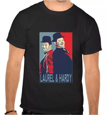 Unisex Tees 100% Cotton Men's Women's THICK AND GOOFY STAN LAUREL OLIVER HARDY CHARLIE CHAPLIN T-SHIRT -1060