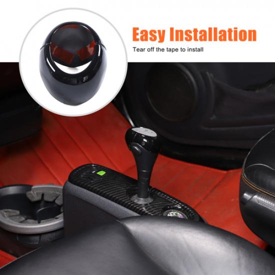 

Glossy Black Gear Shift Knob Cover Trim For Benz Smart Fortwo 451 2009-15
