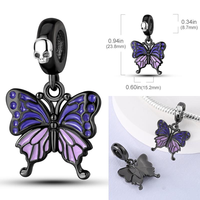 Colorful Owl Charms Beads Copper Butterfly Peacocks Parrot Pendants Fit Original Bangle Bracelet Diy Jewelry Gift