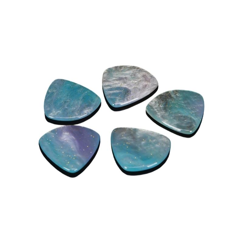 5Pieces Professional Resin Guitar Picks Guitar Plectrums for Fast Playing with Ergonomic Grip and Multiple Color Option
