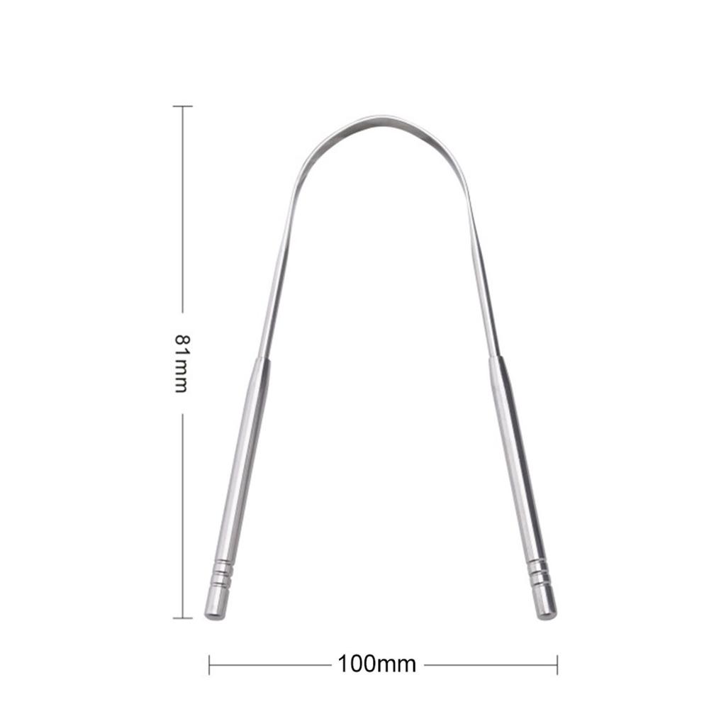 Tongue Scraper 2 Pack In Different Shapes Reduce Bad Breath Stainless Steel Tongue Cleaners Metal