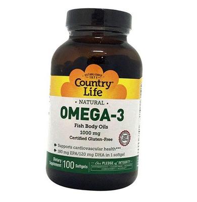 Omega-3 zivju eļļa, Omega-3 zivju ķermeņa eļļa, 100 gēla vāciņi (67124003)