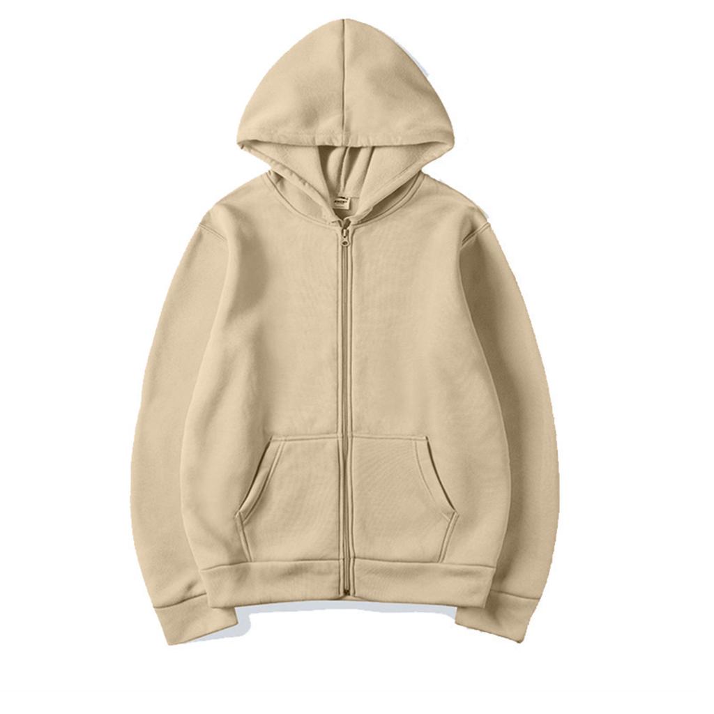 Full Zip Hooded Sweatshirt Unisex Casual Long Sleeve Drawstring Hoodie Classic Fit Pullover with Front Pockets for Everyday Wear