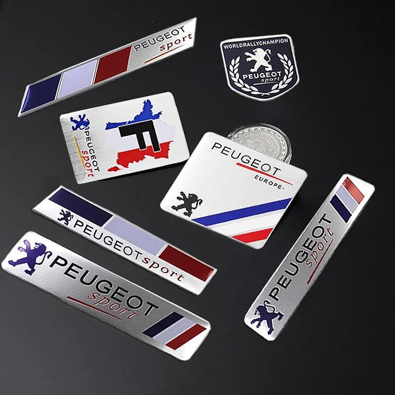 For Peugeot 2008 208 308 508 4008 408 3008 307 207 107 607 106 5008Car Styling Sticker 3D Aluminum Tail Emblem Badge Body Decal ENH5