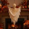 Scary Hanging Skeleton for Yard Halloween Mummy Decoration with Sounds, 31.5 Inch Voice Activated Realistic Glowing Skull Eyes Haunted House