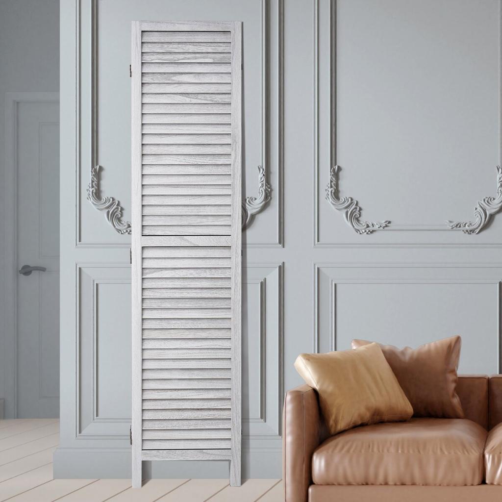 Wood Room Divider Wooden Privacy Screen 6 Panel Room Separation Divider