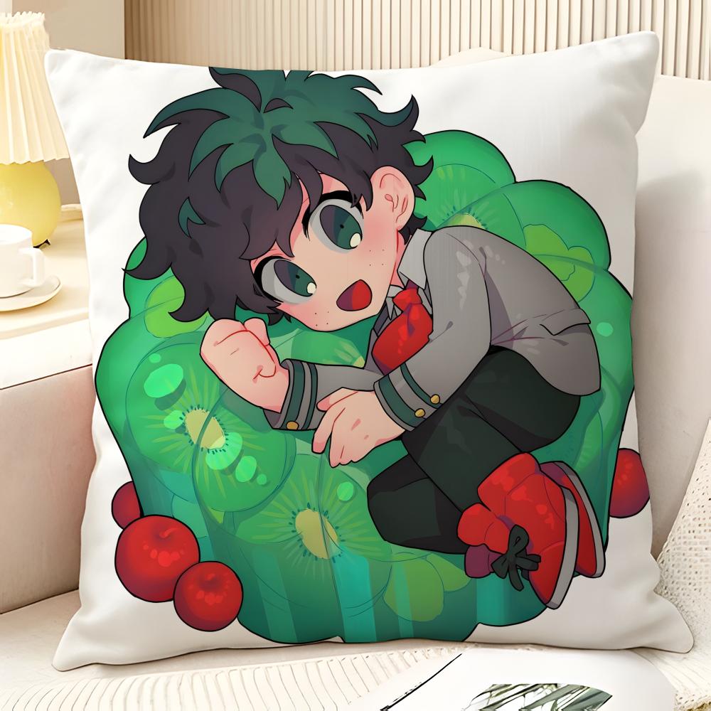Cartoon C-Chibi Todoroki Kawaii Shoto 1 Natural Linen Organic Fabric Double-Sided Printing Sofa Home Decor Gift Pillow Case