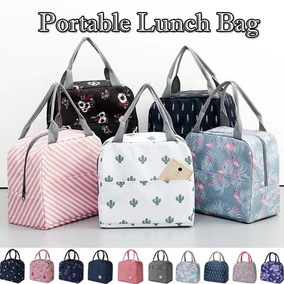 1PC Lunchtas Handvat Isolatie Koeltas Voor Vrouwen Lunchbox Picknick Reizen Draagbare Voedselopslag Ontbijt Thermische Voedseltas
