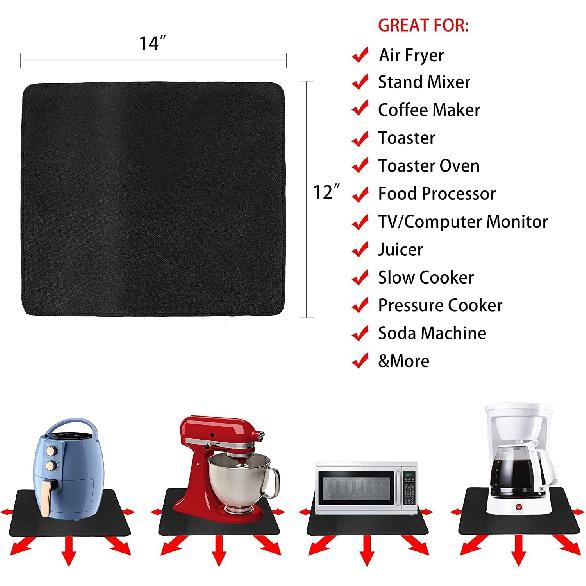 Heat Resistant Mat for Air Fryer,Heat Resistant Pad Countertop Protector Kitchen Appliance Mats with Sliding Function,Coffee Maker Mat for