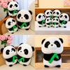 Panda Giant Gluttony Plush Toy Holding Bamboo Doll Travel Souvenirs Gifts Child