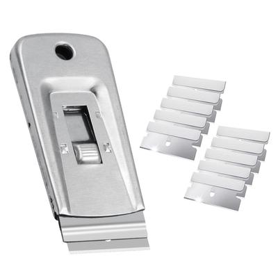 Handheld Steel Blade Scraper and 10 Replacement Blades for Home Cleaning
