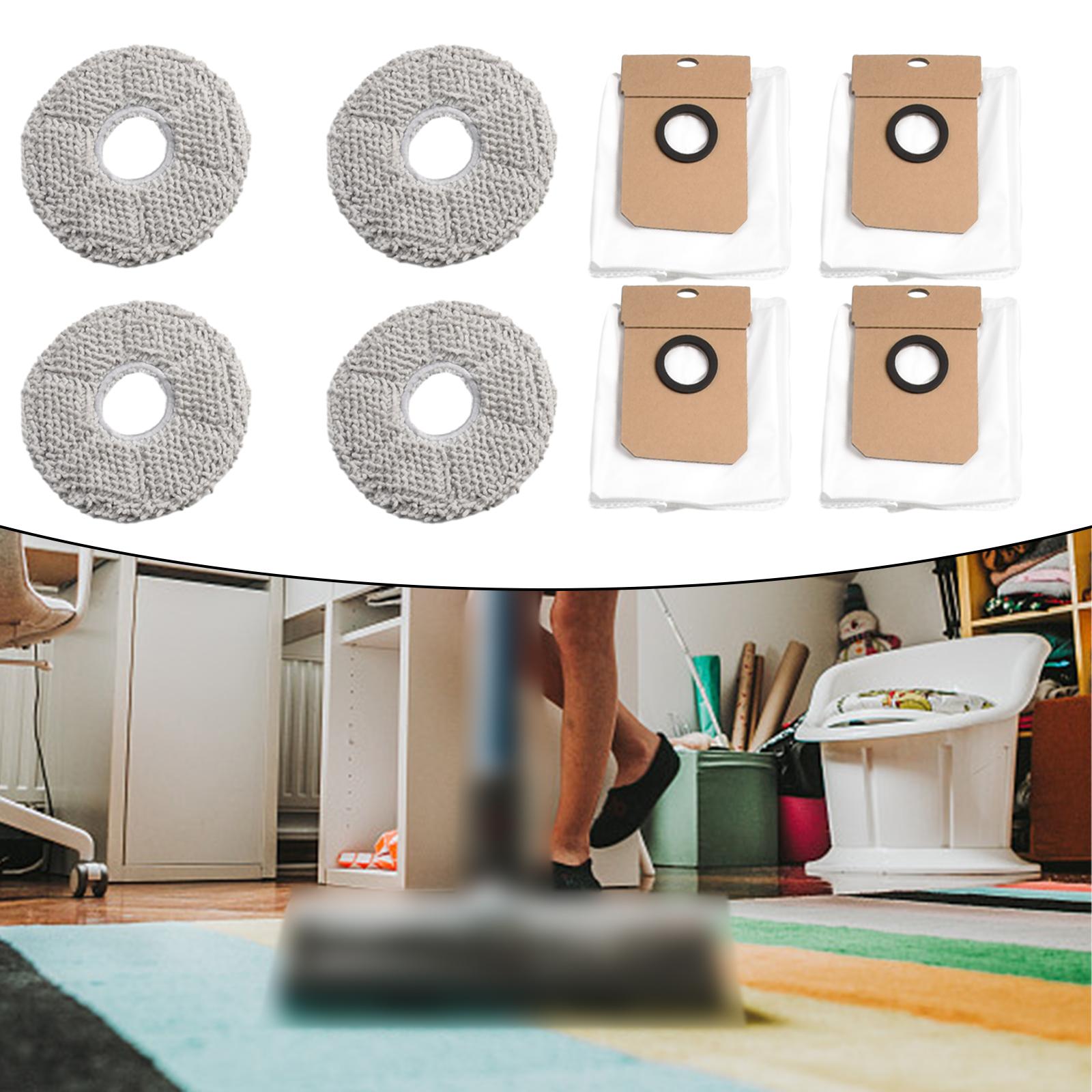 

4/10pcs Dust Bag With 4/6pcs Mopping Cloth Kit For Cecotec For Conga 11090 Superfine Fiber Household Reusable Dust Bag Parts A
