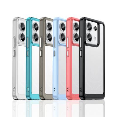 For Redmi Note 13 Pro 5G Case For Redmi Note 13 Pro 5G Cover 6.67 Inch Colorful Soft Edge Silicone Transparent Bumper