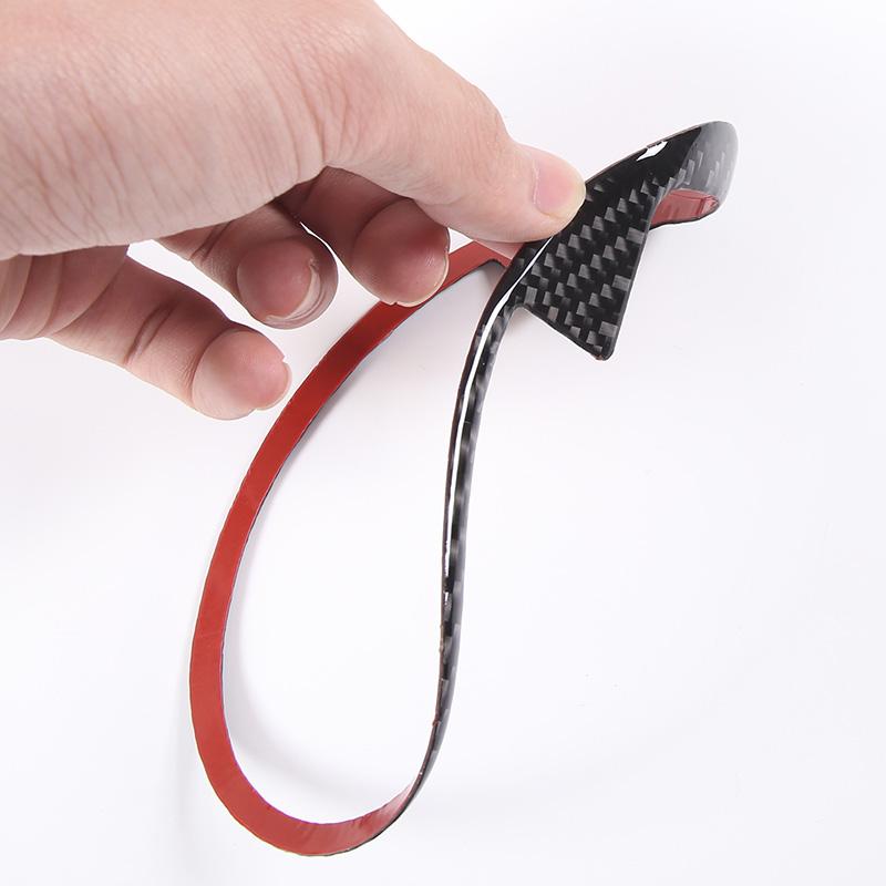 Soft Carbon Fiber Car Inner Door Bowl Handle Frame Trim Sticker For Mitsubishi Eclipse 2006-2011 Auto Interior