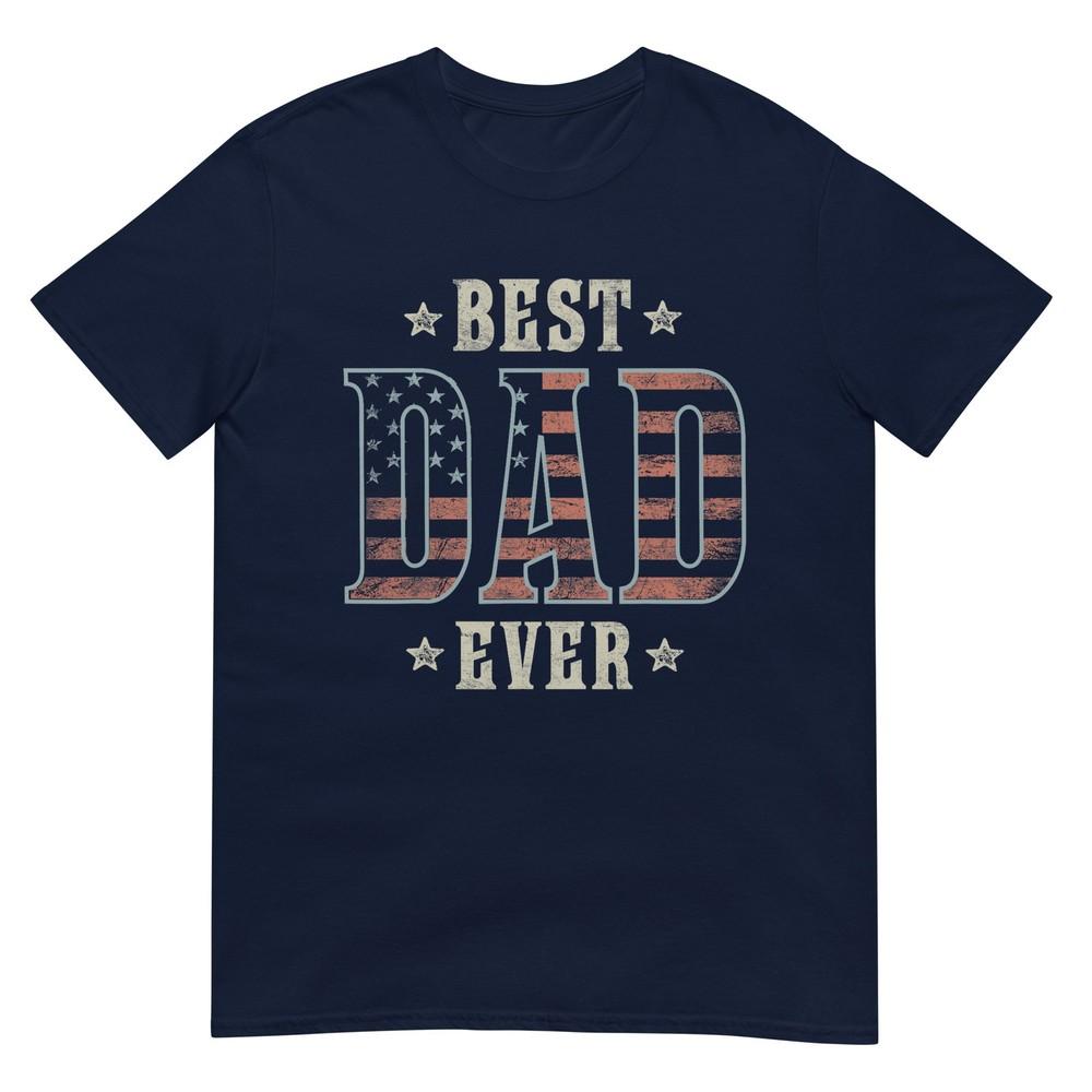Best Dad Ever Patriotic American Flag Design Dad TShirt S