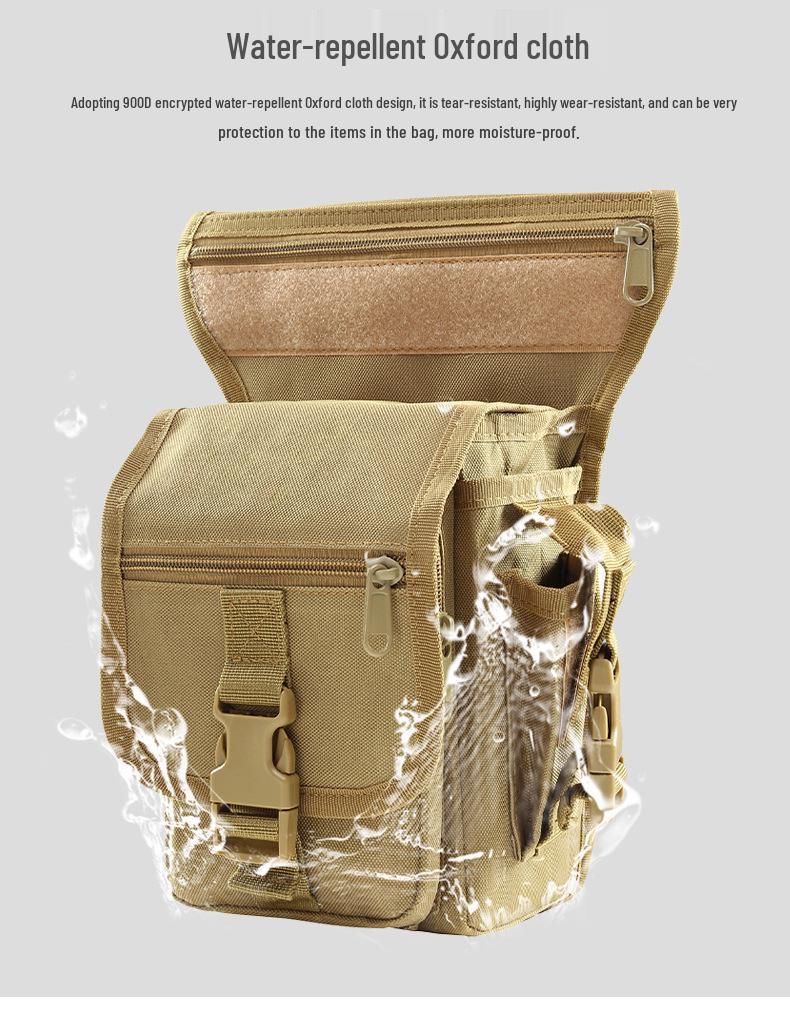 Men’s Outdoor Tactical Motorcycle Messenger & Cycling Leg Bag, Waterproof Waist Bag for Mobile Phone & Running Sports.