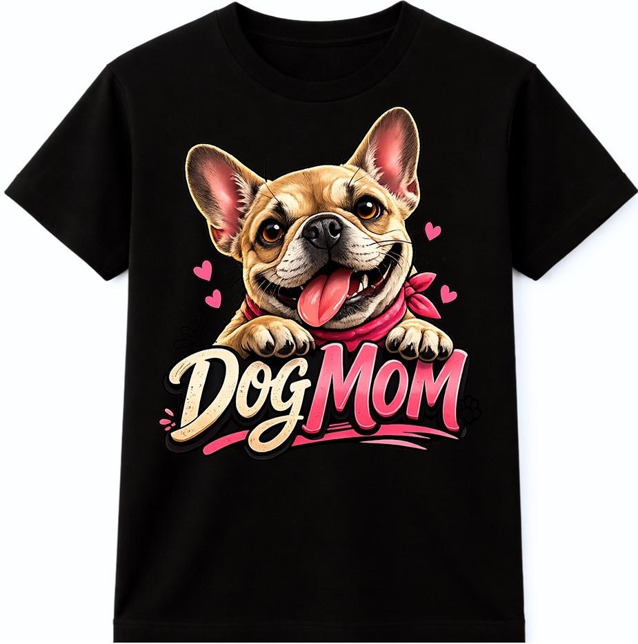 French Bulldog Dog Mom T Shirt Cute Puppy Graphic Tee Pet Lover Casual Top XXXL