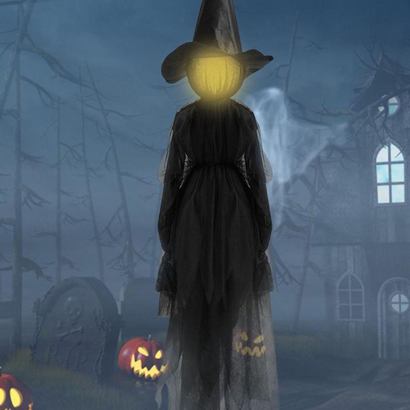 Уличные ведьмы Хэллоуин украшения светящиеся ведьмы садовый декор со звуком Хэллоуин страшный реквизит для крыльца сада газона патио