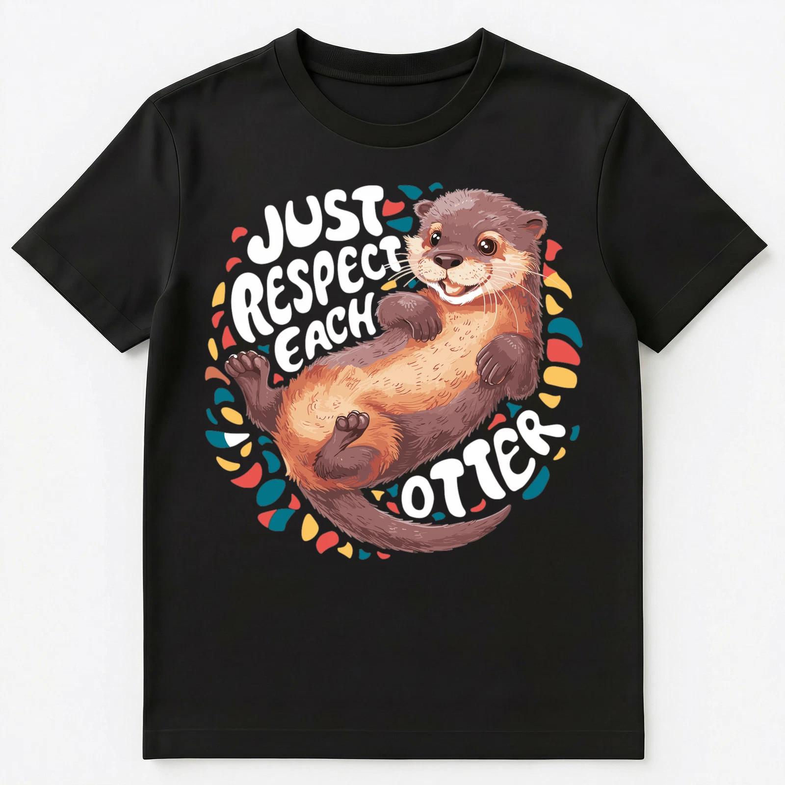 Respect Each Otter Other Funny Otter Pun Unisex T-Shirt S